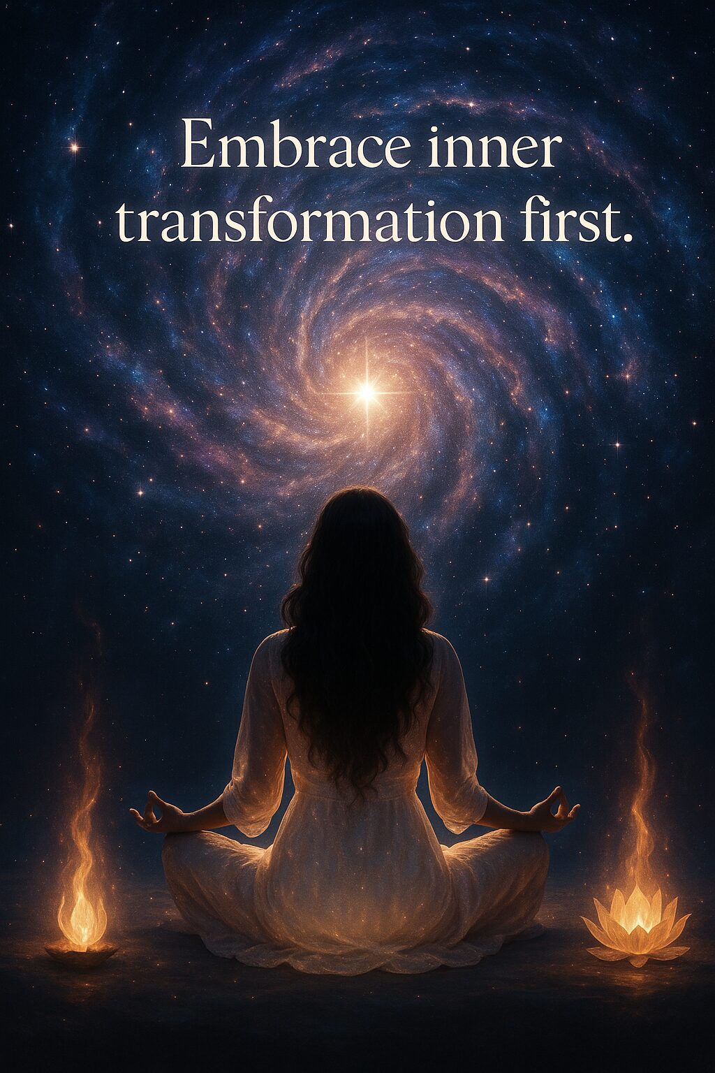 Embrace inner transformation first.